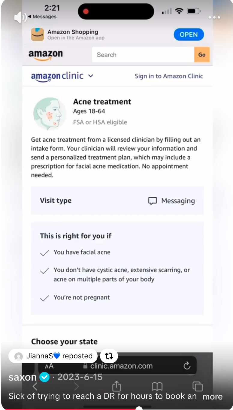 Saxon x Amazon Health